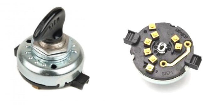 Ignition switch - lock SIEM for Vespa 150 GS VS2-5T , 160 GS VSB1T -> 0036000  , 8 connections